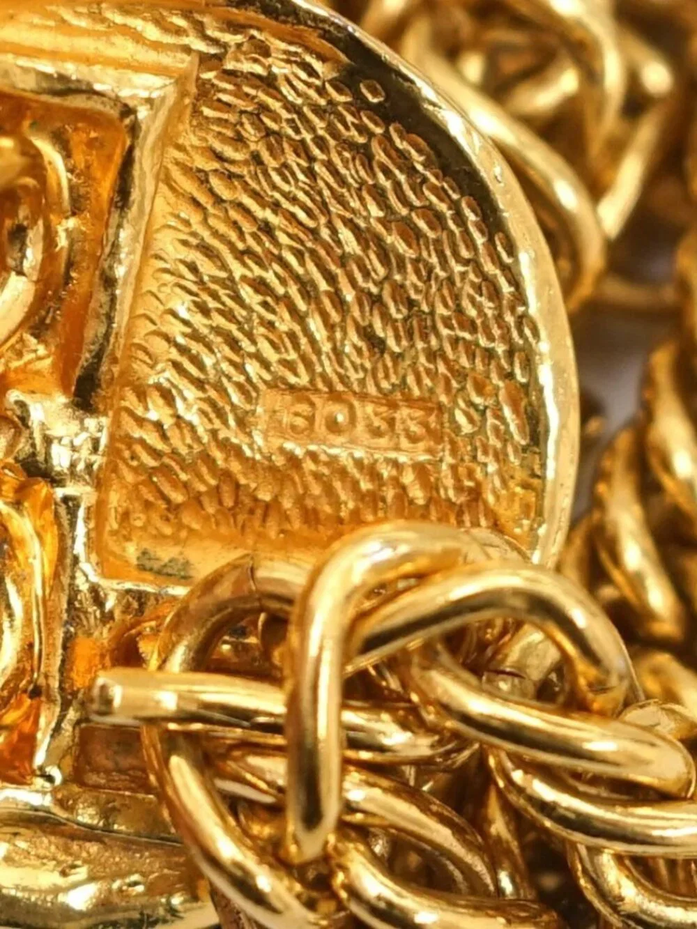 Authentic CHANEL rue de cambon gold plated vintage chain belt 80cm